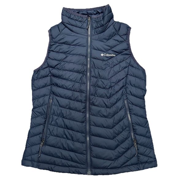 Columbia Powder Lite Vest Large Omni Heat Insulated Quilted Puffer Winter Fall - Picture 1 of 11